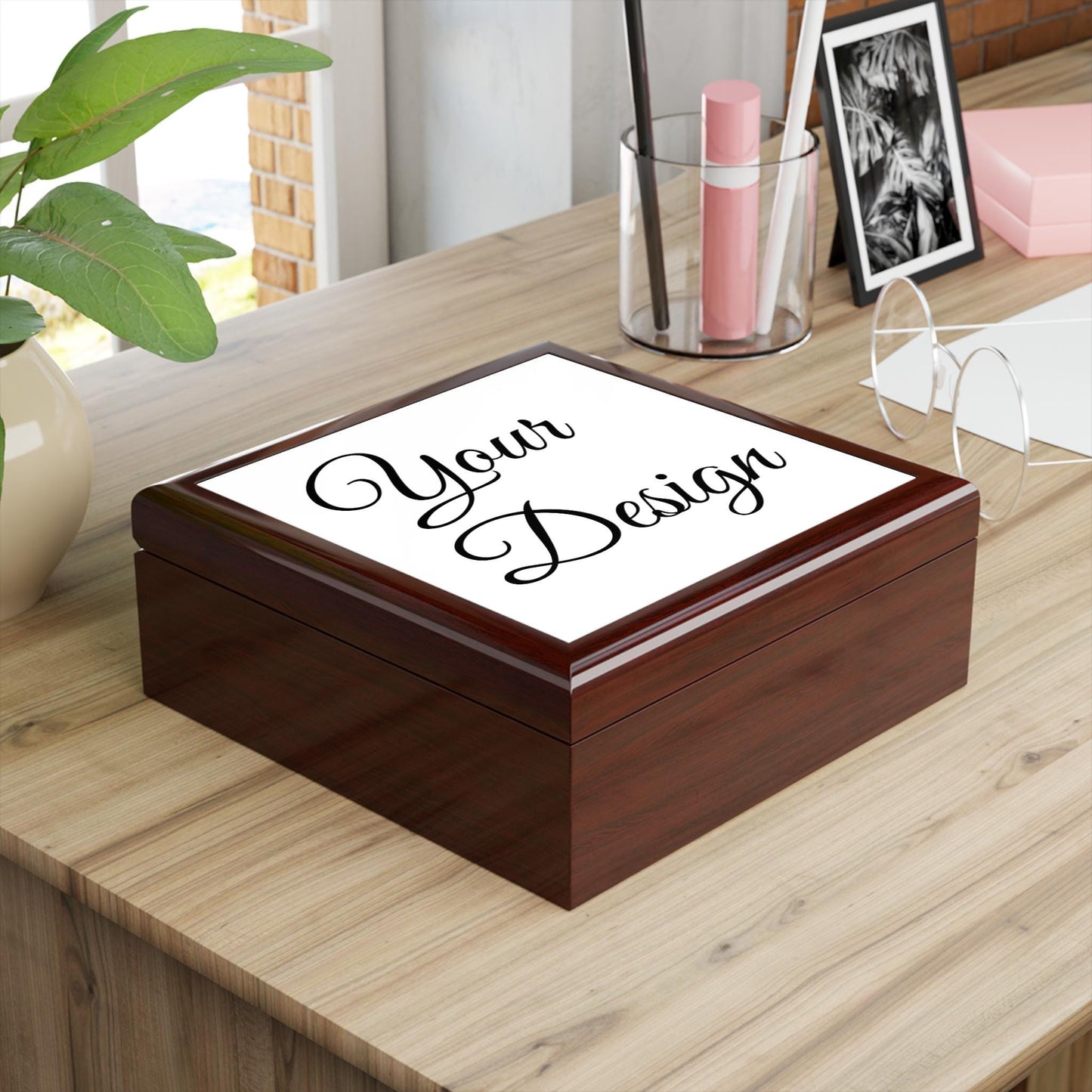 Script Monogram Jewelry Box, Custom Name Jewelry Box | Personalized Keepsake Box