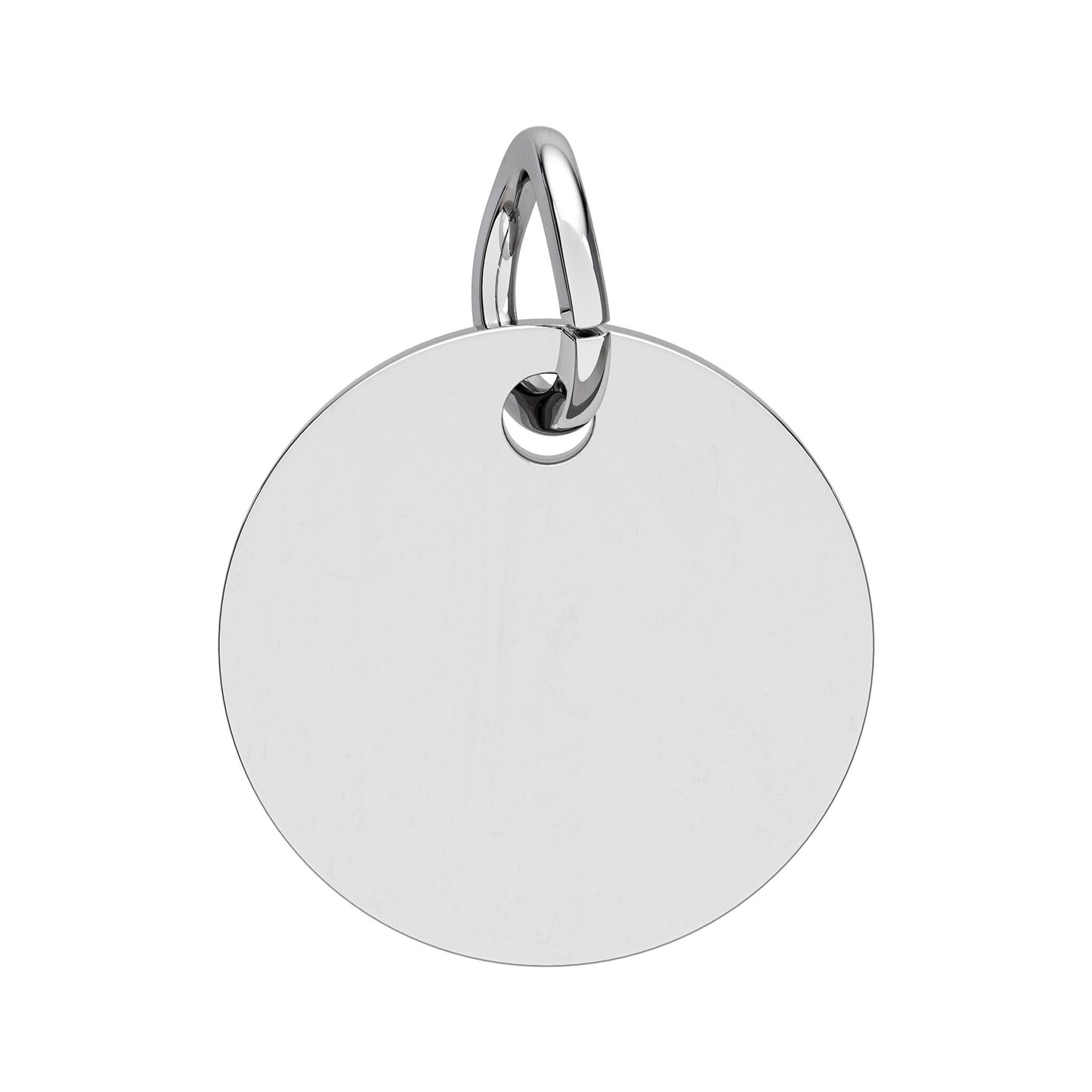 Engravable Birthstone Circle Charm — Personalized Jewelry Gift