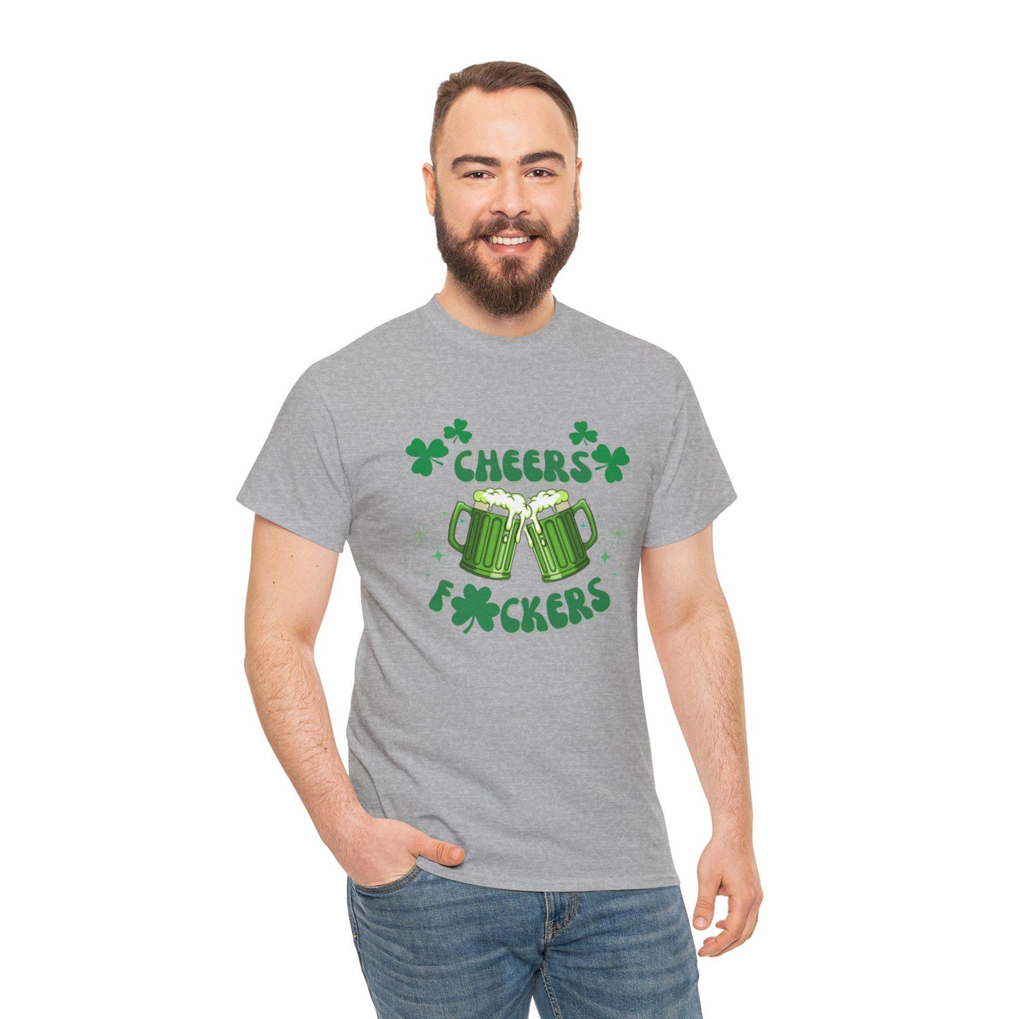 Cheers F*ckers Tee | Green Beer St. Patrick's Day Shamrock Party Shirt