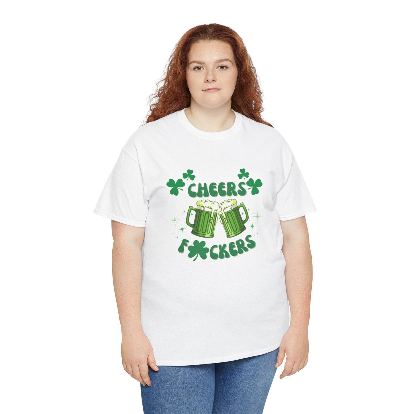 Cheers F*ckers Tee | Green Beer St. Patrick's Day Shamrock Party Shirt