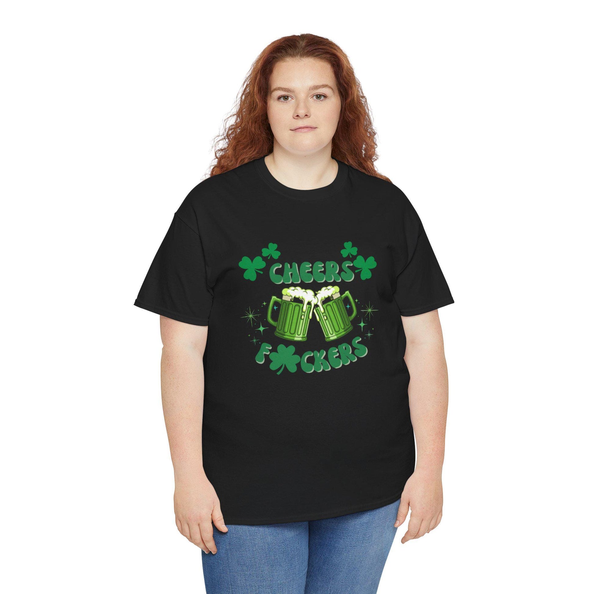 Cheers F*ckers Tee | Green Beer St. Patrick's Day Shamrock Party Shirt