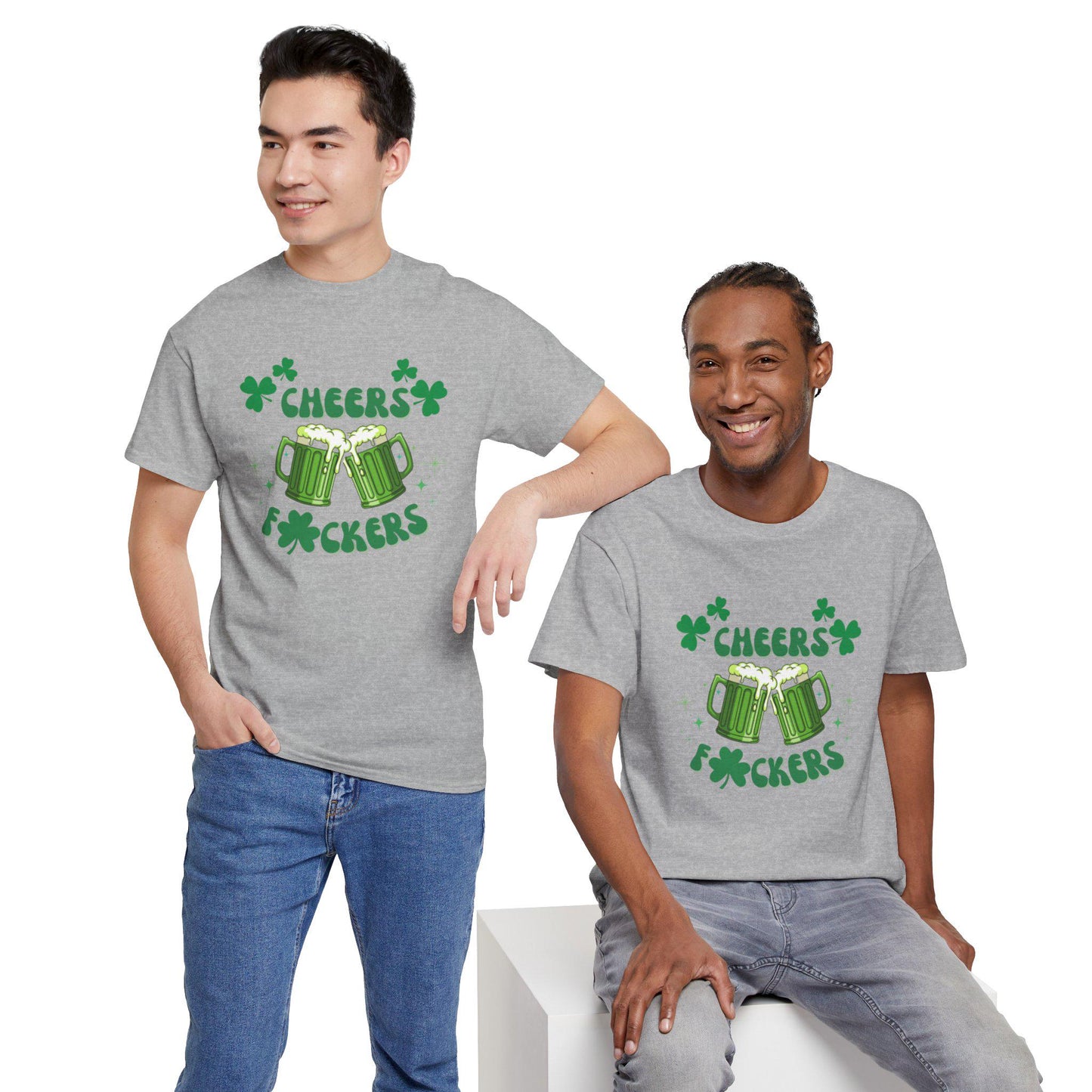 Cheers F*ckers Tee | Green Beer St. Patrick's Day Shamrock Party Shirt