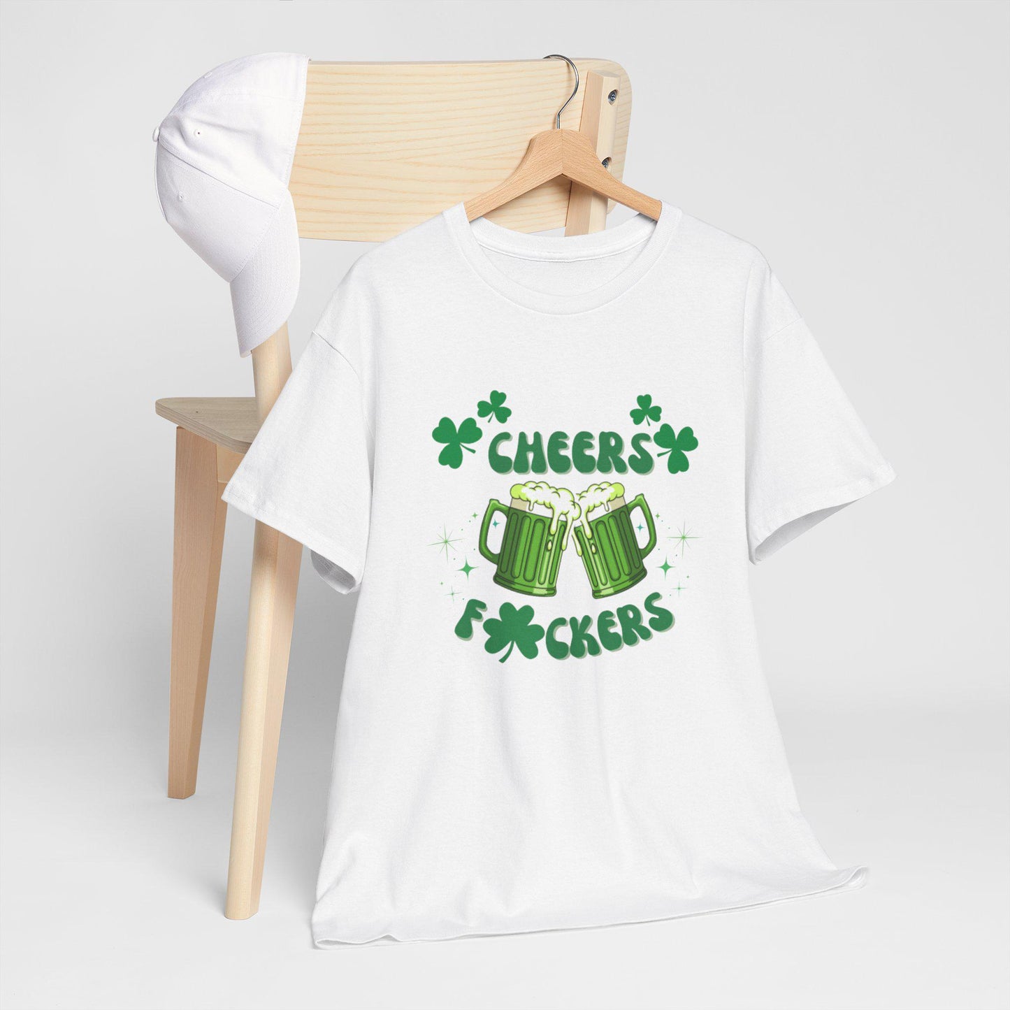 Cheers F*ckers Tee | Green Beer St. Patrick's Day Shamrock Party Shirt
