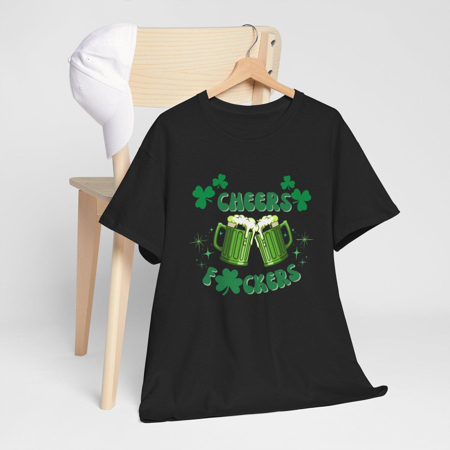 Cheers F*ckers Tee | Green Beer St. Patrick's Day Shamrock Party Shirt