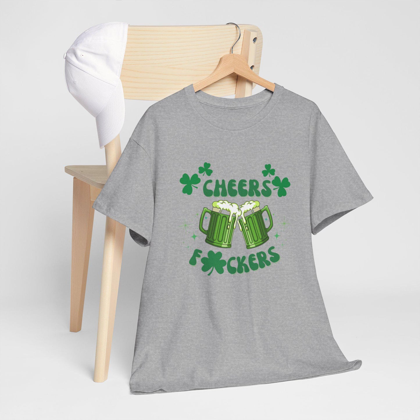 Cheers F*ckers Tee | Green Beer St. Patrick's Day Shamrock Party Shirt