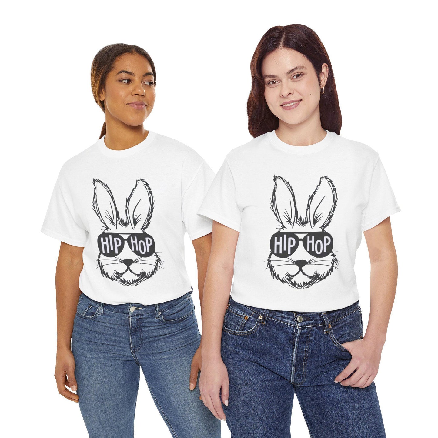 Hip Hop Rabbit Tee | Funny Bunny Sunglasses Graphic T-Shirt