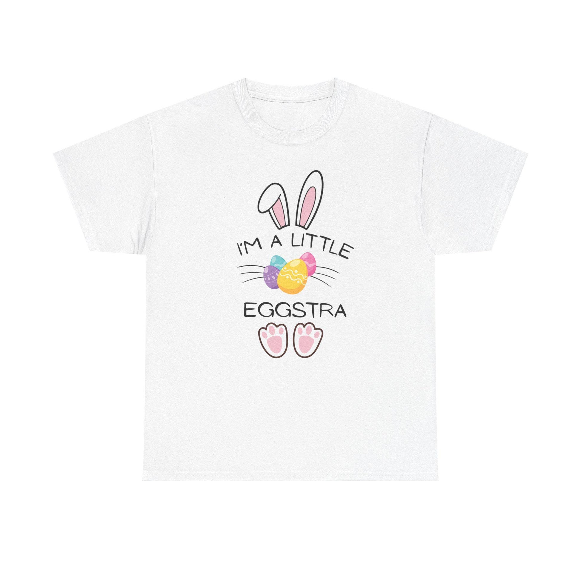 I'm a Little Eggstra Bunny Ears Tee | Easter pastel eggs, bunny paws