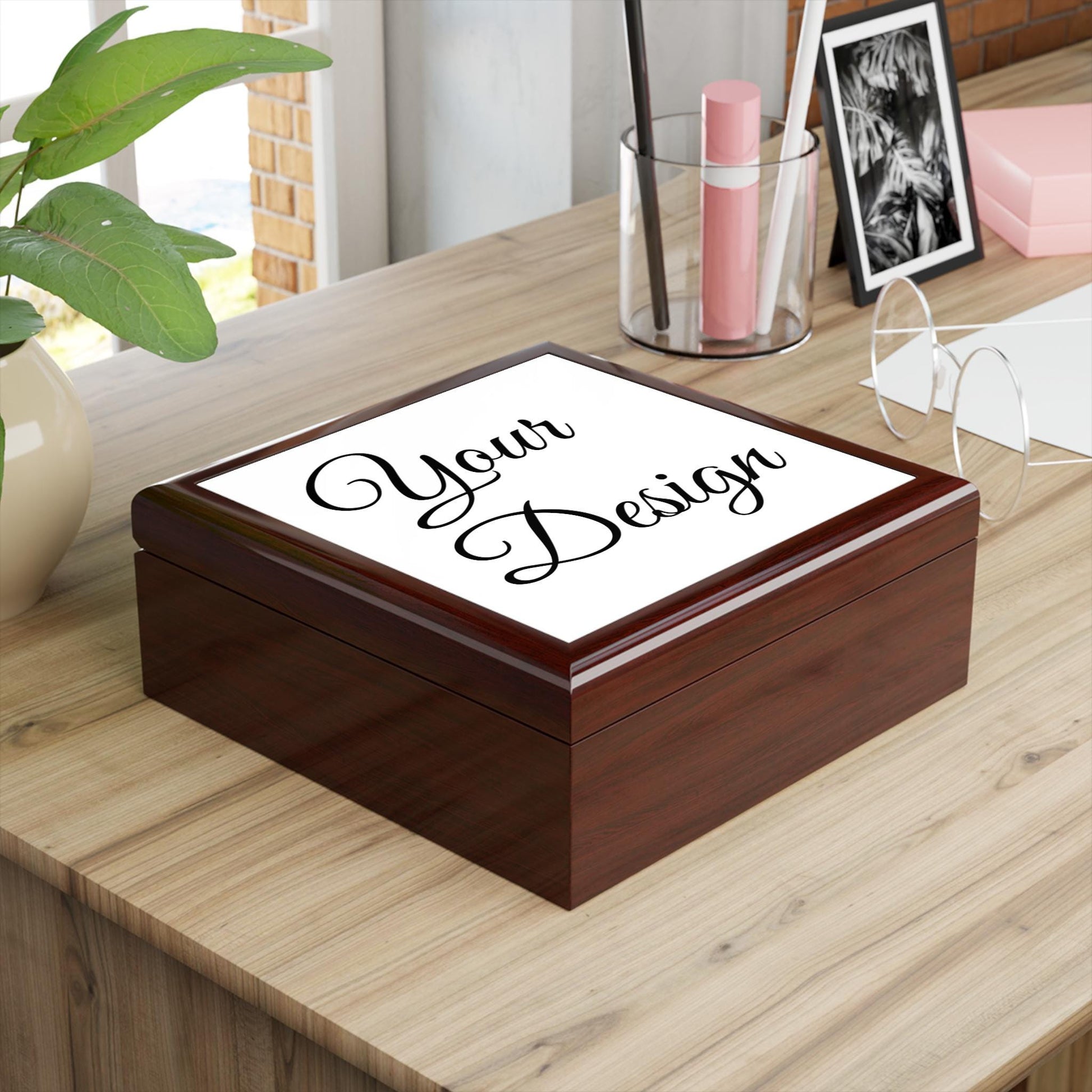 Script Monogram Jewelry Box, Custom Name Jewelry Box | Personalized Keepsake Box