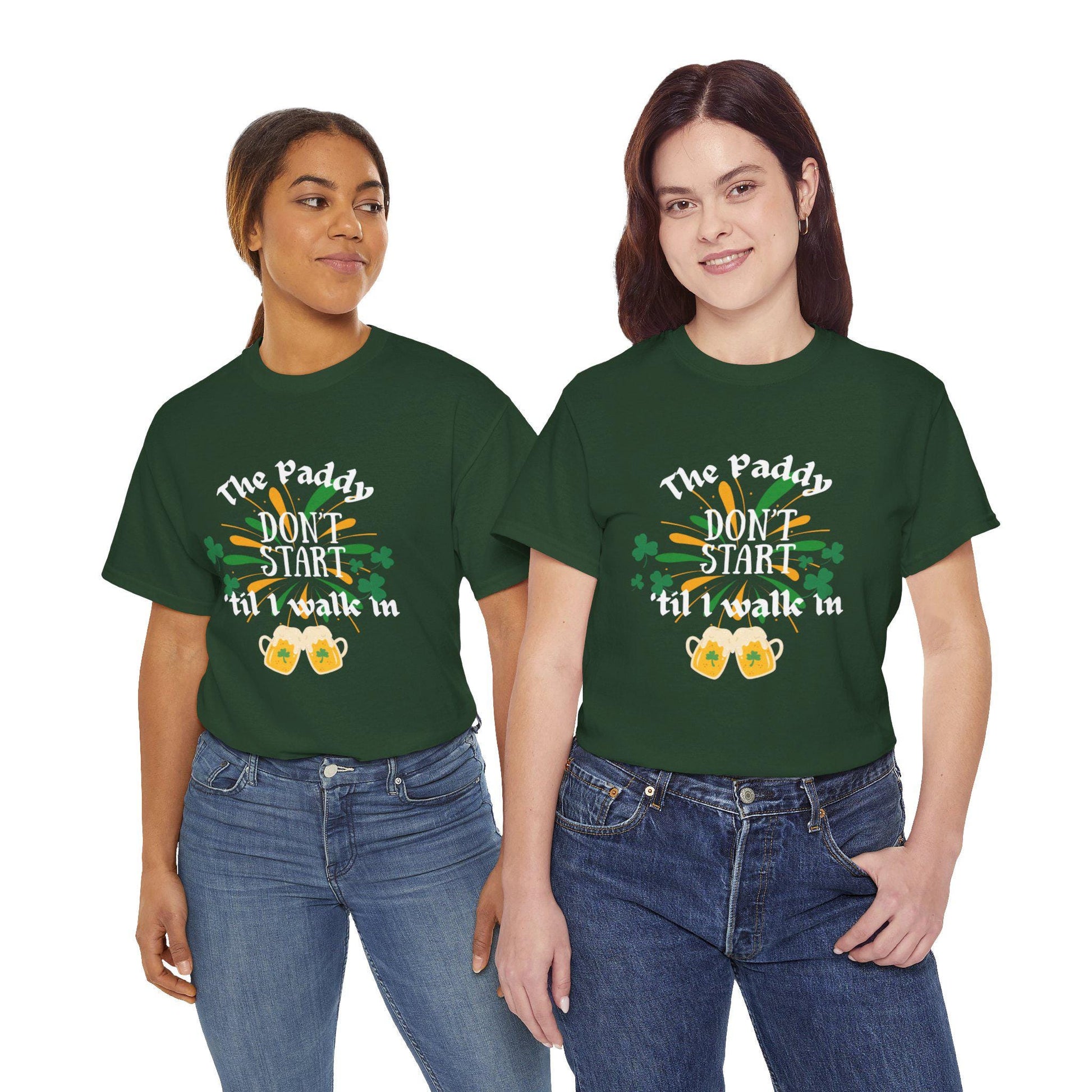 The Paddy Don't Start 'Til I Walk In T-Shirt | St. Patrick's Day Shamrock Beer Design