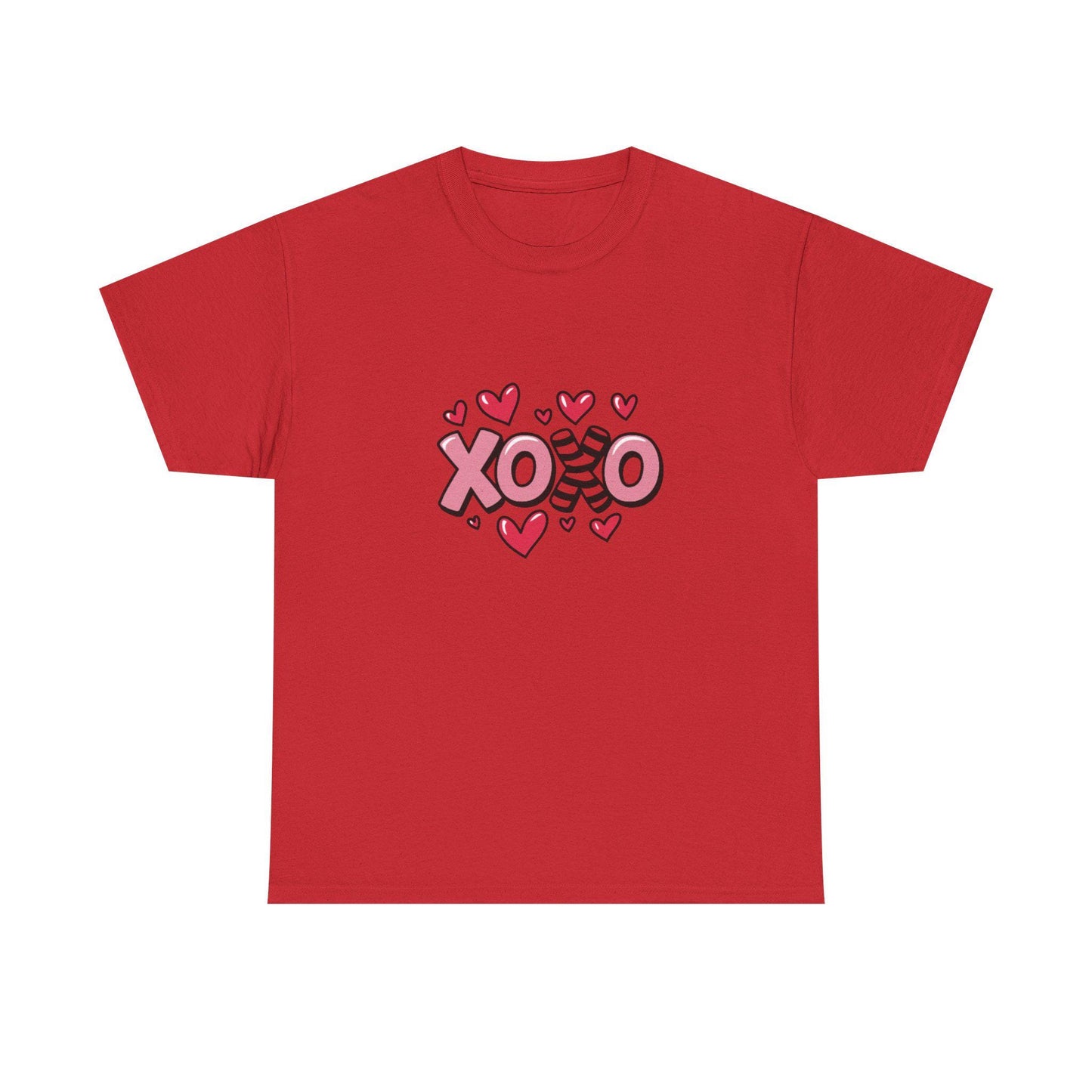 XOXO Hearts Graphic Tee | Pink Cotton Valentine Top