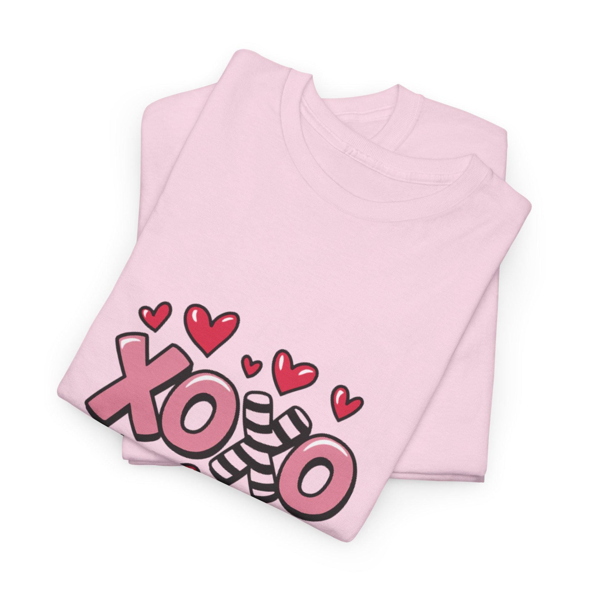 XOXO Hearts Graphic Tee | Pink Cotton Valentine Top