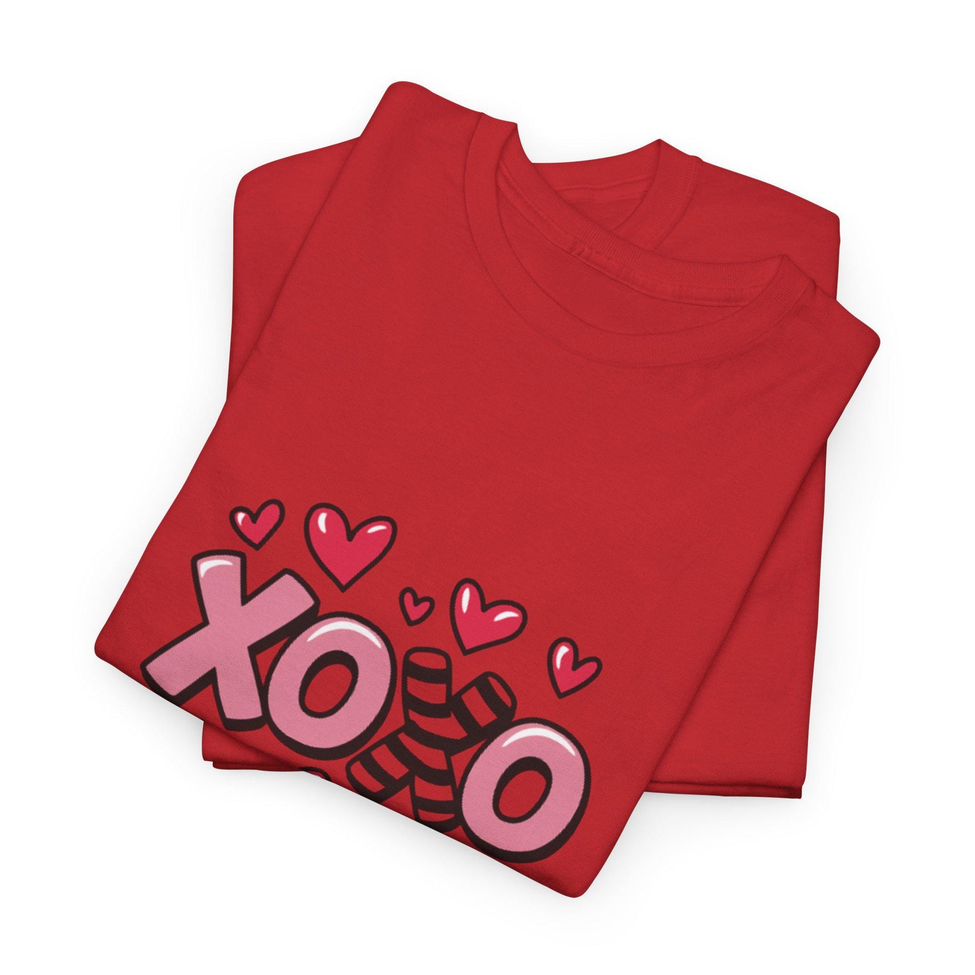 XOXO Hearts Graphic Tee | Pink Cotton Valentine Top