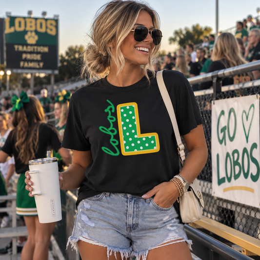 Longview Lobo Polka Dot Spirit Shirt