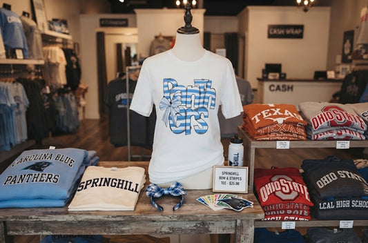 Springhill Panthers Bow and Stripes High School Spirit Shirt